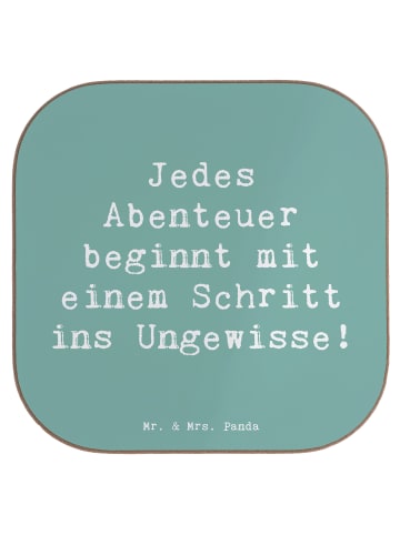 Mr. & Mrs. Panda Tischuntersetzer Spruch Ungewissheit akzeptiere... in Meeresbrise