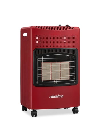 relaxdays Gasheizofen in Rot - (B)42 x (H)73 x (T)36 cm