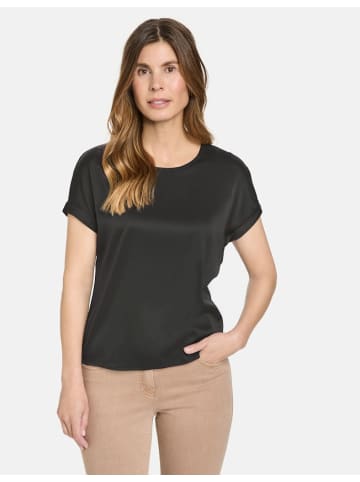 Gerry Weber Kurzarmshirt mit Material-Patch in Schwarz