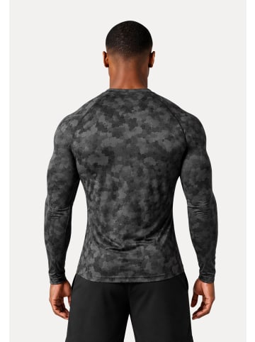 SMILODOX Kompression Camo Longsleeve Varek in Anthrazit