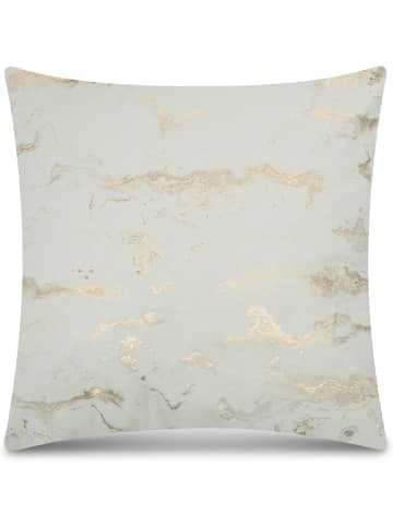 Aspero 2 Kissenbezüge mit Marmordesign 45x45 cm Carrara in Gold