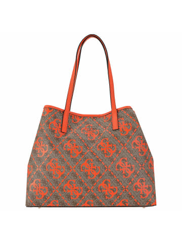 Guess Vikky - Shopper L 39 cm in latte logo/orange