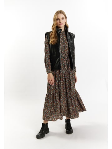 DreiMaster Damen Lederweste in Schwarz