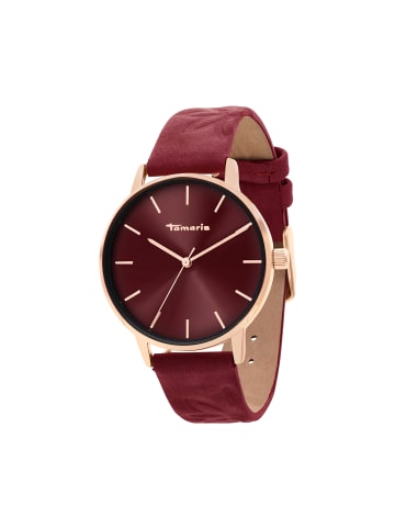 Tamaris Uhr - Stamped Flowers in rot