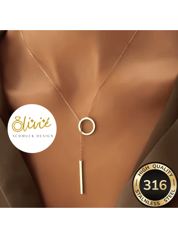 XCOAST Damen Halskette, Edelstahl, Gold