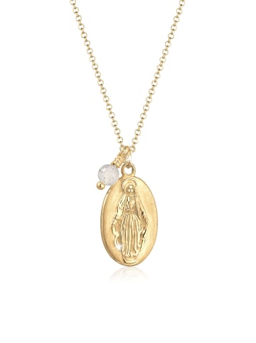 Elli Halskette 925 Sterling Silber Marienbild in Gold