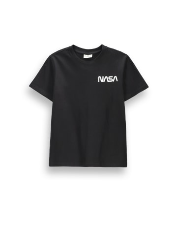 Coccodrillo Baumwoll-T-Shirt mit kurzen Ärmeln in schwarz
