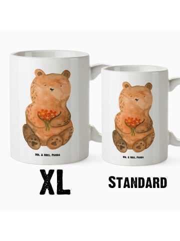 Mr. & Mrs. Panda Tasse Bär Dankbar ohne Spruch in Weiß