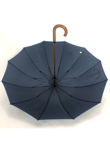 COFI 1453 Holzstockschirm Blau Ankermotiv in Blau