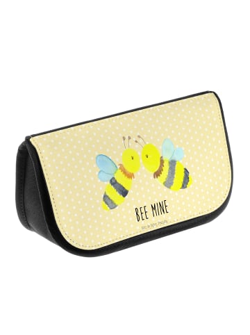 Mr. & Mrs. Panda Kosmetiktasche Biene Liebe mit Spruch in Gelb Pastell