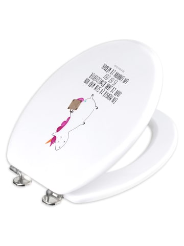 Mr. & Mrs. Panda Toilettensitz Einhorn Koffer mit Spruch in Weiß