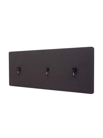 MCW Akustik-Tischtrennwand G75, 60x160cm braun-grau