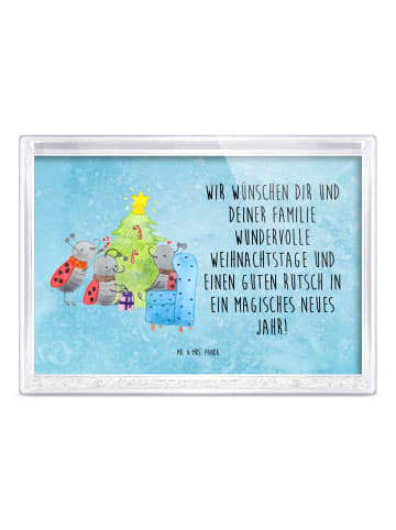 Mr. & Mrs. Panda Bilderrahmen Weihnachten Smörle mit Spruch in Eisblau