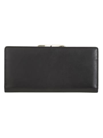 DuDu Chiloé Geldbörse RFID Schutz Leder 19.5 cm in schwarz rose