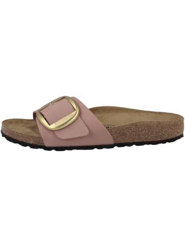 Birkenstock Pantolette Madrid Big Buckle Nubukleder schmal in rosa