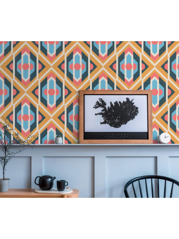 A.S. Création Tapete Groovy Geometry in Blau-Gelb