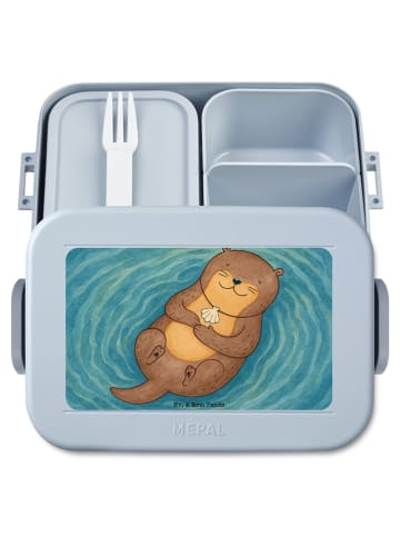 Mr. & Mrs. Panda Brotdose Otter Muschel Design ohne Spruch in Blau Pastell