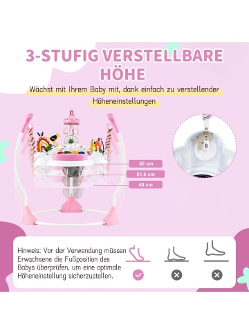 COSTWAY Baby Jumperoo Lauflernhilfe ab 6 Monaten in Rosa