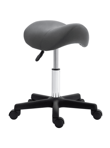 HOMCOM Rollhocker-48L x 47B x 45-59H cm-Grau