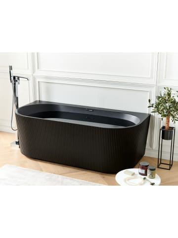 Beliani Badewanne GOCTA in Schwarz - (W) 80 x (H) 60 x (L) 170 cm