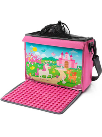 LEGO fantifant Baustein-Tasche mit Bauplatte L - Kompatibel mit DUPLO in pink