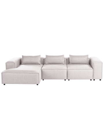 Beliani Ecksofa BRANDE in Braun - (W) 330 x (H) 70 x (L) 184 cm