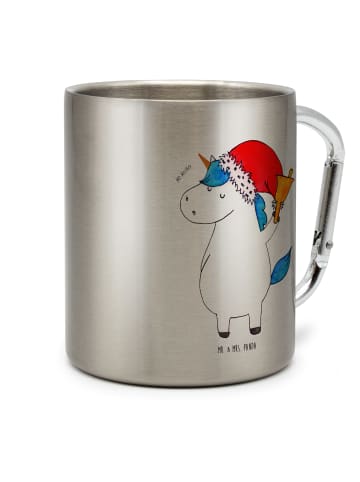 Mr. & Mrs. Panda Thermobecher Einhorn Weihnachtsmann ohne Spruch in Silber
