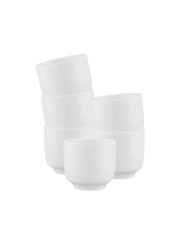 Seltmann Weiden 6er Set Cappuccinotassen ohne Henkel Sento Home in Weiß 300 ml in weiß