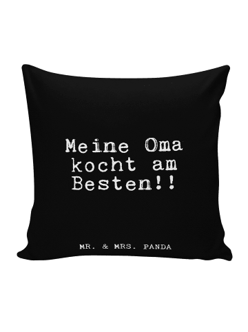 Mr. & Mrs. Panda Kopfkissen Meine Oma kocht am... mit Spruch in Schwarz