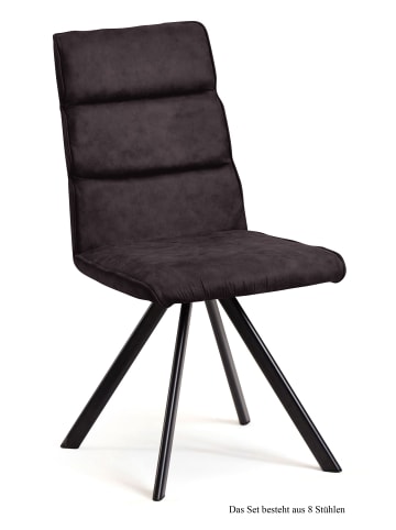 58 aufm Kessel ESSZIMMERSTUHL (8er-Set) Ddene 47x92x60 Schwarz/Espresso
