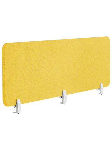 Beliani Schreibtischtrennwand WALLY in Gelb - (W) 180 x (H) 40 x (L) 2 cm