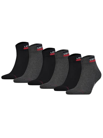 Levi´s Socken 6er Pack in Schwarz/Grau