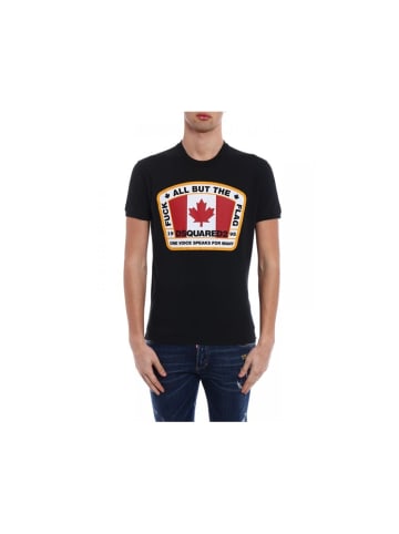 Dsquared2 Cool T-Shirt Schwarz Canada Flag
