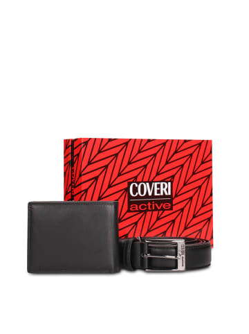 Enrico Coveri Geldbörsen- und Gürtel-Set in BLACK