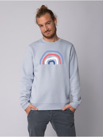 wat? Apparel Sweatshirt Regenbogen in Serene Blue