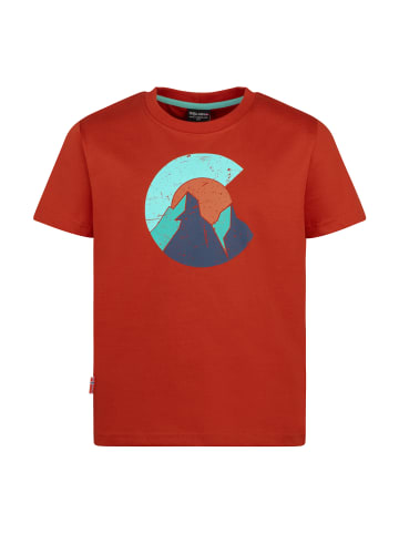 Trollkids Funktionsshirt Halsafjord in red clay/mystic blue