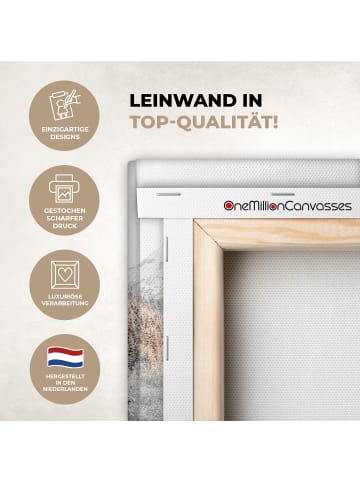 OnlyWow Leinwand Bilder Gefrorener Fluss