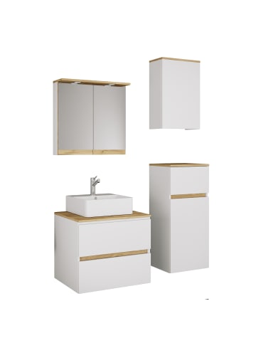 VCM 5 tlg. Badmöbel-Set mit Waschbecken Cosila-A 60 cm in Weiß