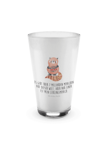 Mr. & Mrs. Panda Blümchentailglas Roter Panda mit Spruch in Transparent