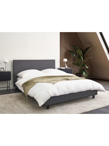 Beliani 10-tlg Doppelbett ALBI in Grau/Schwarz
