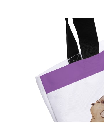 Mr. & Mrs. Panda Reisetasche Papa Bär mit Spruch in Weiß