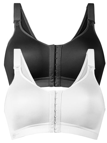 Anita Sport BH mit Vorderverschluss Frontline Open in Schwarz Weiss