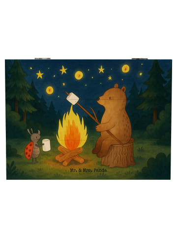 Mr. & Mrs. Panda Schatulle Bär & Marienkäfer Lagerfeuer Design o... in Weiß