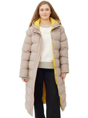 Derbe Steppmantel für Damen in beige