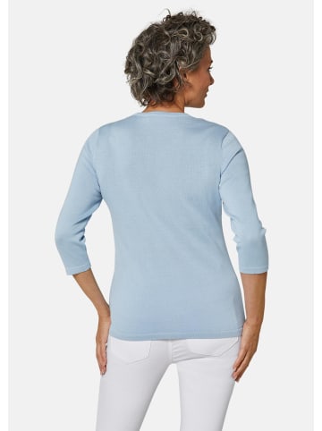 GOLDNER V-Pullover in himmelblau