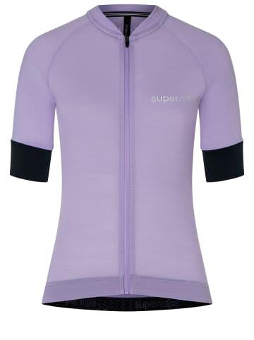 super.natural Merino Fahrradtrikot GRAVA SUMMER JERSEY in lila