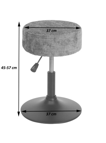 MCW 2er-Set Sitzhocker C22 Bouclé, Dunkelgrau