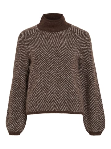 Vila Strickpullover in Coffee Bean