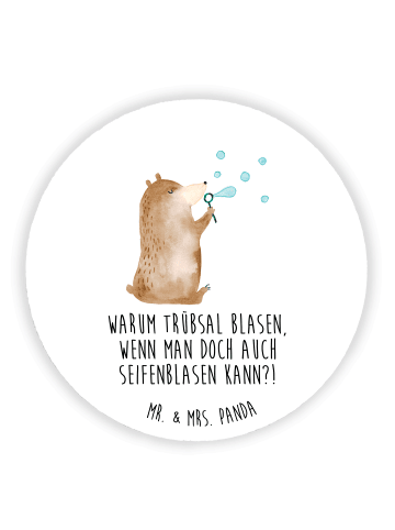 Mr. & Mrs. Panda Pinnwand Magnet Bär Seifenblasen mit Spruch in Weiß