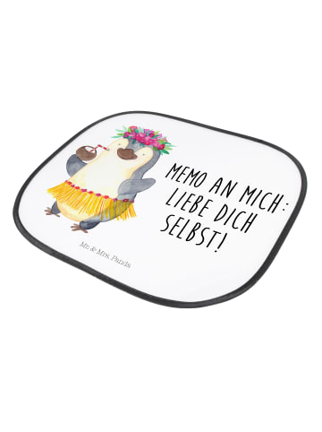Mr. & Mrs. Panda Auto Sonnenblende Pinguin Kokosnuss mit Spruch in Weiß